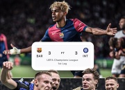九游体育下载:连场3-3，加时4-3，总分7-6！国米淘汰巴萨晋级欧冠决赛